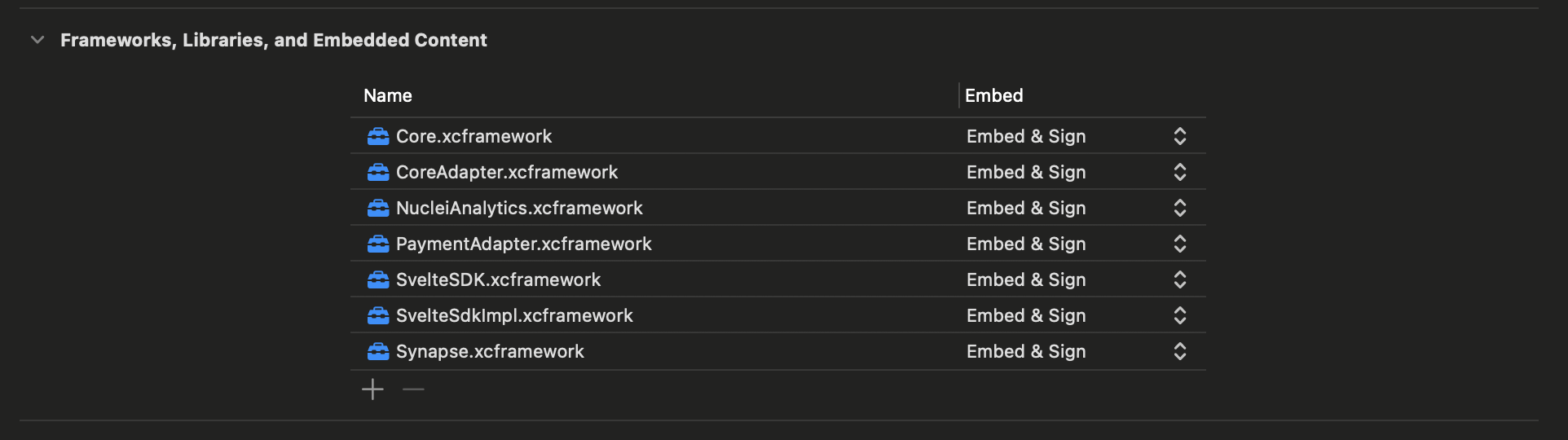 Add Nuclei xcframeworks